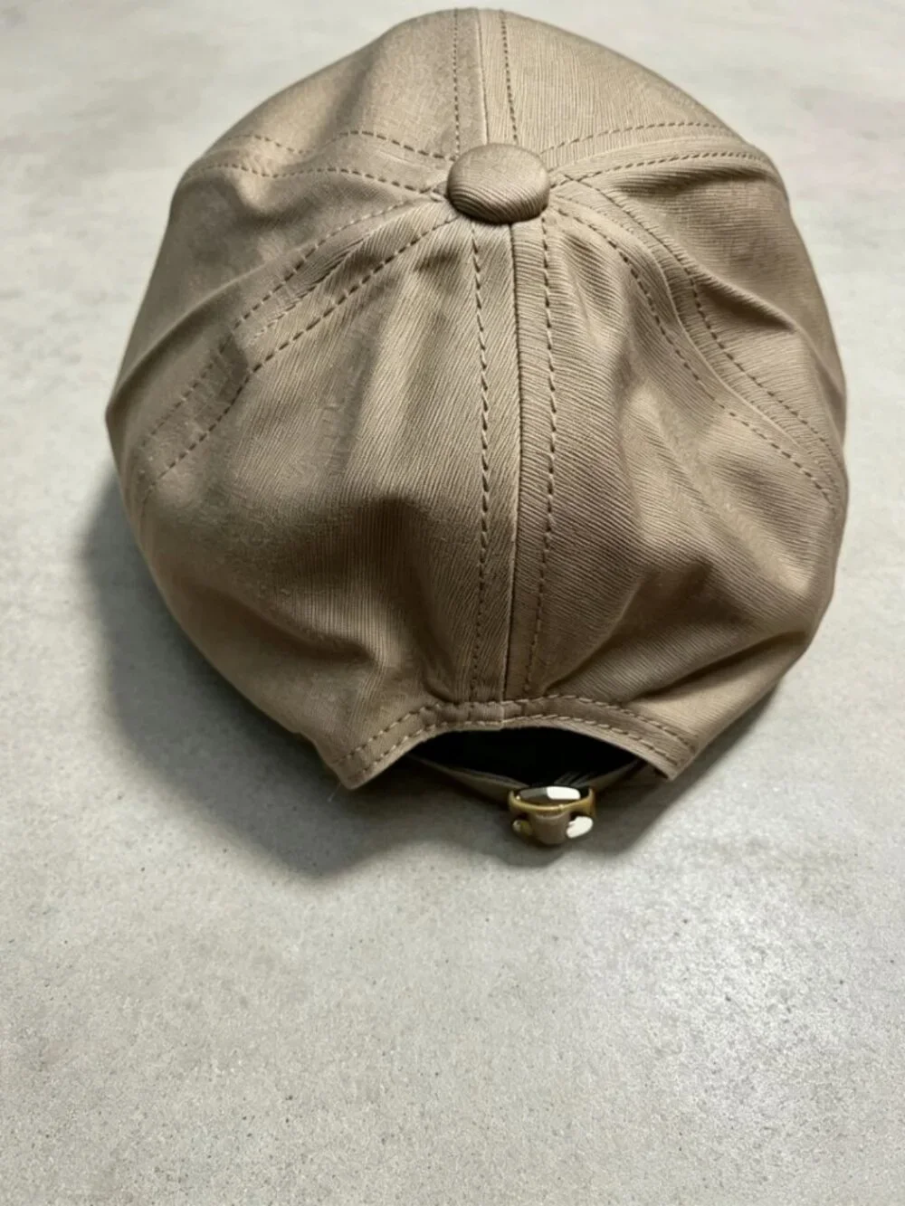 CELINE Embroidered Logo Brown Cotton Baseball Cap Adjustable